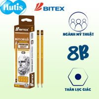 BÚT CHÌ MỸ THUẬT 4B/6B/8B PREMIUM NHÚNG ĐẦU(12 CÂY/HỘP)
