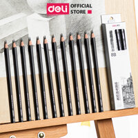 Bút chì phác thảo phiên bản cao cấp Deli - 2H, HB, 2B, 4B, 6B, 8B - 1 chiếc - S998 - Bút chì 4B - S998-4B
