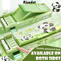 Bút chì RISEDOT, có khóa kết hợp Hộp văn phòng phẩm dung lượng lớn, Hộp bút cơ hai lớp đa chức năng Văn phòng trường học