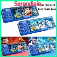 Bút Chì SEENDIPIE, Hộp Văn Phòng Phẩm Nezha 2 Nhựa, Khóa Mật Khẩu Kép Aobing Hộp Bút Cơ Dung Tích Lớn Học Sinh