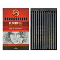 Bút chì than đặc KOH-I-NOOR PROGRESSO 8911 không vỏ gỗ - 2B...8B và HB - Nhập khẩu bởi Cty Golden Pen
