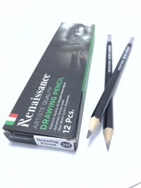 Bút chì vẽ, viết chì chuốt HB, 2B, 3B, 4B, 5B, 6B Renaissance - 2B
