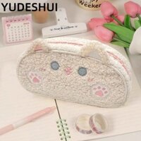 Bút Chì YudhUI, Túi Đựng Bút Mèo Hoạt Hình Dung Tích Lớn, Túi Đựng Mỹ Phẩm Sang Trọng Dễ Thương Quà Tặng Bé Gái