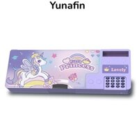Bút Chì YUNAFIN, Hộp Bút Chì Nhựa Hoạt Hình, Đa Năng Có Máy Tính Mài Gấu Kỳ Lân Văn Phòng Phẩm Tổ Chức Quà Tặng Sinh Nhật