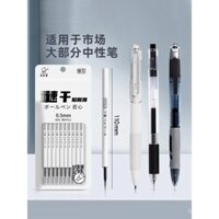 Bút Click ST Đầu Đổ Lại Dung Tích Lớn Bút Gel Khô Nhanh Màu Đen 0.5mm Đầu Bầu Chìa Khóa Bút Thi Đặc Biệt Đổ Lại 100 Miếng Bán Buôn Bút Bi Thi Học Sinh