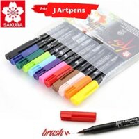 BÚT CỌ 12 MÀU NƯỚC SAKURA KOI COLOURING BRUSH PEN A DẠNG ĐẦU CỌ NHIỀU MÀU