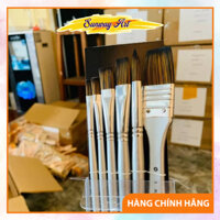 Bút cọ Sunway B304 bộ 6/11 lông sói vẽ màu nước,acrylic,màu bột,....