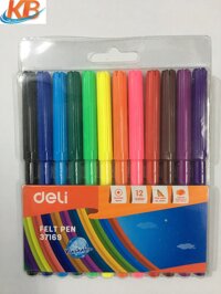 Bút dạ 12 màu Deli 37169