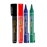 Bút Dạ Dầu Pentel N450 Thiết Kế Xoay Có Thể Thay Mực Viết Được Trên Mọi Chất Liệu - Bút - Đỏ