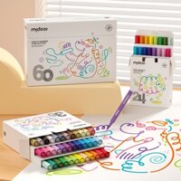 Bút dạ màu Acrylic Mideer Markers siêu mềm kèm bút dạ màu nhũ highlight