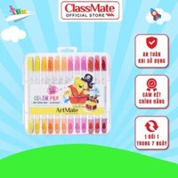 Bút Dạ Màu Cao Cấp CLASSMATE Nét Mềm Mịn, Tươi Sáng, Tự Nhiên, An Toàn Cho Bé Tập Tô Hộp 24 Chiếc CL-WC433