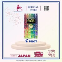 Bút dạ quang 6 màu highlight frixion ligh, Pilot, đầu mềm mực xóa được, ngòi 4.0mm