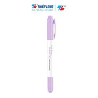 Bút dạ quang màu Pastel Thiên Long Pazto HL-016 - Rửa được - Không để lại vết khi Photocopy - Mực Tím