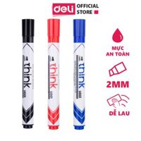 Bút dạ viết bảng Deli - xóa được - Mực xanhđenđỏ - 1 chiếc  EU00120 EU00130  EU00140 - 2.0mm Đỏ - EU00140,1 chiếc