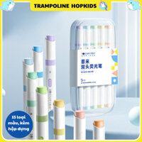 Bút Đánh Dấu 2 Đầu Hopkids – Bút Highlight Pastel Light Color Trang Trí Bullet Journal