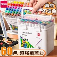 Bút đánh dấu acrylic Deli, bút màu nước đục, hai đầu, gốc nước, có giá trị cao, có thể giặt được, không độc hại