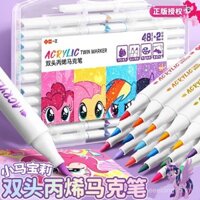 Bút đánh dấu acrylic Yizheng My Little Pony, bút màu nước cho trẻ em, có thể nạp lại, nghệ thuật vẽ cho trường tiểu học, đặc biệt không chảy máu, có thể xếp chồng lên nhau, bút màu cho trẻ nhỏ, bút rửa được, đầu acrylic mềm, chống nước, đóng hộp