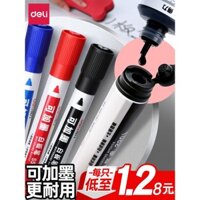 Bút đánh dấu bảng trắng Deli, bút viết bảng có thể xóa và nạp lại, bút nước cho trẻ em, bút giáo viên dễ làm sạch, dễ xóa, đầu dày, bút màu sắc, bút bảng đen, đầu mảnh, có thể rửa sạch