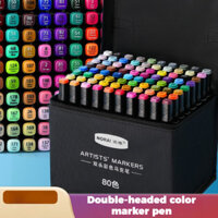 Bút Đánh Dấu Bộ Bút Vẽ Màu Chống Thấm Nước Nhanh Khô Hai Đầu Bút Màu Nước