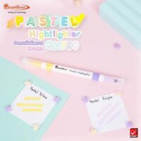 Bút đánh dấu highlight dạ quang mỗi chiếc 2 màu pastel siêu sáng QH790 Quantum Thái Lan - Hồng xanh lam