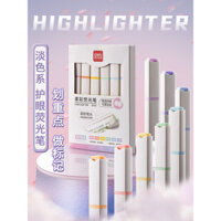 Bút đánh dấu huỳnh quang Deli Bút đánh dấu học sinh Bút đánh dấu màu Macaron Morandi Màu nhạt