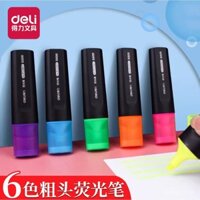 Bút đánh dấu sổ tay Deli, Bút Đánh Dấu từ, Bút Đánh Dấu màu đầu dày dung tích lớn cho học sinh và trẻ em