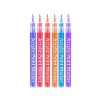 Bút đánh dấu sơn Acrylic Màu sắc có thể xếp chồng lên nhau Giấy đính đá Graffiti Bút vẽ tay tự làm Bút đánh dấu