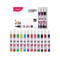 Bút đánh dấu vĩnh viễn Thẻ tên Monami 2.0mm Magic Ink 8 / 12 Bộ màu