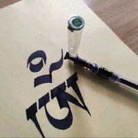 Bút đầu dẹp bơm mực có nắp đậy cao cấp 7mm, 9mm, 11mm, viết êm, xuống mực đều