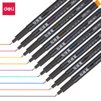 Bút Đi Nét Deli - Ngòi Bọc Kim Loại 0.5Mm - Màu Gốc Nước - 9 Màu 9 ChiếcHộp - 1 Hộp - S572