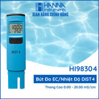 Bút Đo Độ Dẫn (EC) Trong Nước Tưới, Phân Nước, Hanna HI98304 DiST4 Thang Cao 0-20mS/cm,kèm 4 gói dung dịch chuẩn máy