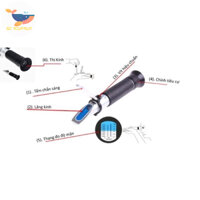 Bút đo độ mặn - khúc xạ kế cho hồ cá biển tự bù nhiệt ATC - Ống nhòm mặn - có dung dịch hiệu chuẩn.
