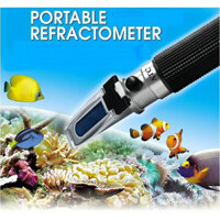 Bút đo độ mặn, Khúc Xạ Kế Hồ Cá Biển - phụ kiện hồ nước mặn , tự bù nhiệt ATC, có kèm dung dịch hiệu chuẩn
