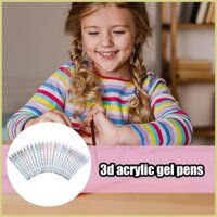 Bút Gel Acrylic 24 Màu Acrylic 3D Bút Nhanh Mực Sấy Trường Văn Phòng Phẩm Viết Mịn Bút Graffiti Cho aseavn
