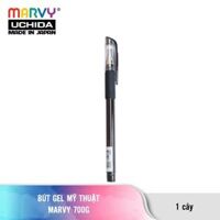 Bút gel có nắp MARVY 700G ngòi 0.7mm - ĐEN