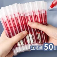 Bút gel đỏ trực tiếp 0.5mm, bút nhanh khô, bút gốc nước ST, bút chỉnh sửa giáo viên, bút đỏ, bút đánh dấu, bút highlight sinh viên, bút bi mượt mà, dung tích lớn, bút thi, màu sắc ống kim đầy đủ