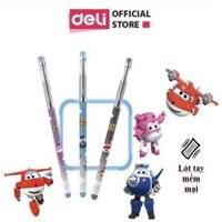 Bút gel học sinh Deli 0.5mm mực XanhĐen - Chất lượng mực an toàn, ngòi viết êm, thân bút có đệm tay chắc chắn - CG12 - Mực Đen