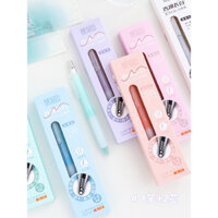 Bút Gel Jiwushe Chia Tay Bay Trắng Thời Trang Tươi Mát Dòng Chữa Bệnh Dung Tích Cao Sinh Viên 0.5mm Nhanh Khô Viết Êm Bút Kép Đầu Bút CS Đầu Bút Có Thể Thu Vào Kẹp Bút Tay Bọc Silicon