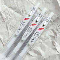 Bút gel rút ZEBRA JJ99 lông đỏ, bút đen JJ15, thân trắng trong suốt, phiên bản giới hạn