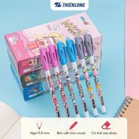 Bút gel xóa được MAZZIC, bút gel Thiên Long TP-GELE01 ngòi 0.5mm xanh/đen/tím bút mực gel xoá được viết trơn có gôm tẩy