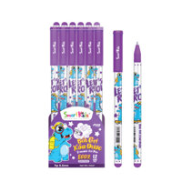 Bút gel xóa được Smartkids Dino EG02 ngòi 0.5mm mực tím, mực xanh, mực đen hộp 12 cây - Mực tím
