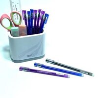 Bút gel xóa được Stacom đầu bi 0.5mm 3 màu xanhđentím GP104E - Tím