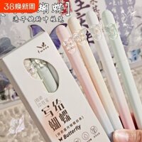 Bút gel xoay gradient bướm, bút thi xoay, phong cách Ins cao cấp cho bé gái, bút mực đen nhanh khô, đặc biệt cho học sinh cấp trung và tiểu học, bút bi xoay đẹp, bút chữ ký êm ái