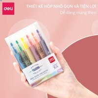 Bút highlight dấu dòng dạ quang Deli  6 chiếc hộp - S624 .