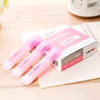 Bút highlight nhấn dòng dạ quang Deli - Cam Vàng Xanh Lá Hồng Xanh Dương - S625 - Hồng