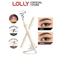 Bút kẻ mắt 2 đầu FOCALLURE khô nhanh chống nước không nhòe màu đen nâu 1.2g FA309