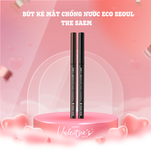 Bút kẻ mắt chống nước The Saem Eco Soul Powerproof Super Slim Eyeliner BR01 Thrill Brown
