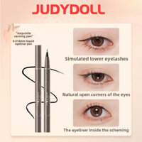 Bút kẻ mắt dạng lỏng màu cam chính xác Judydoll Bút kẻ mắt màu nâu không thấm nước siêu mịn