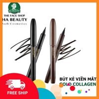 Bút kẻ viền mắt The Face Shop mảnh mềm mại bổ sung dưỡng chất fmgt Gold Collagen Marker Eyeliner 1g