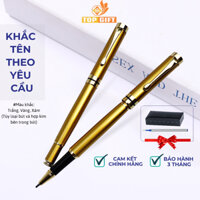 Bút kim loại cao cấp khắc tên TopGift P027VV vàng Gold ngòi 0.5mm